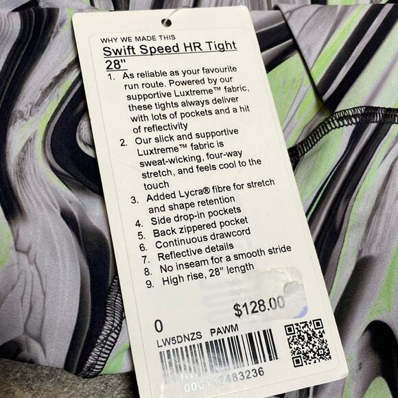 NWT Lululemon Swift Speed High-Rise Tight 28"
Paint Glide Warp Multi Sz 0 - Picture 6 of 9